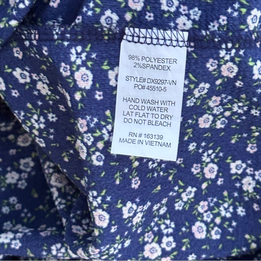 Popular 21 Women's S Blue Floral Smocked Maxi Dress Boho Spaghetti Strap - Picture 7 of 7